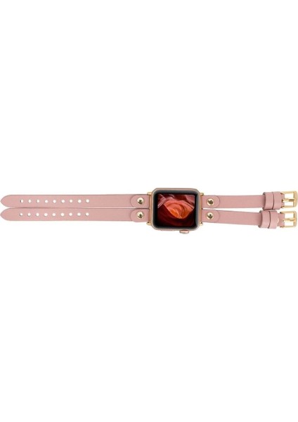 Apple Watch Uyumlu Deri Kordon Ely Double Tour Gt Nu2 modelleri