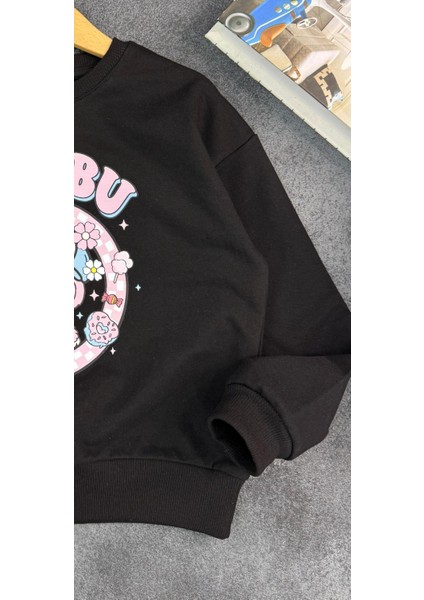 Labubu Desenli Kız Çocuk Sweatshirt - Pamuklu Uzun Kollu Sweat (6-12 Yaş) fırsatları