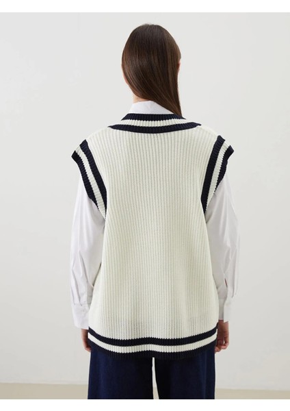 Lcw Modest V Yaka Kadın Triko Süveter (W5) fırsatları