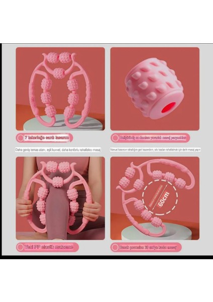 Gevşetici Kas Masaj Aleti 9 Tekerlekli Ayarlanabilir Lenf Drenaj Rulosu Bacak Kol Selülit fırsatları