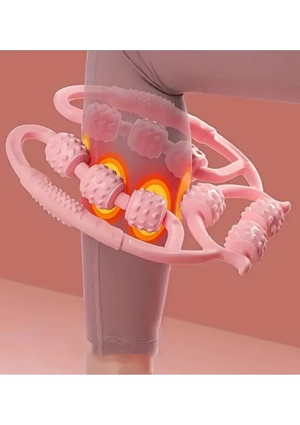 Gevşetici Kas Masaj Aleti 9 Tekerlekli Ayarlanabilir Lenf Drenaj Rulosu Bacak Kol Selülit