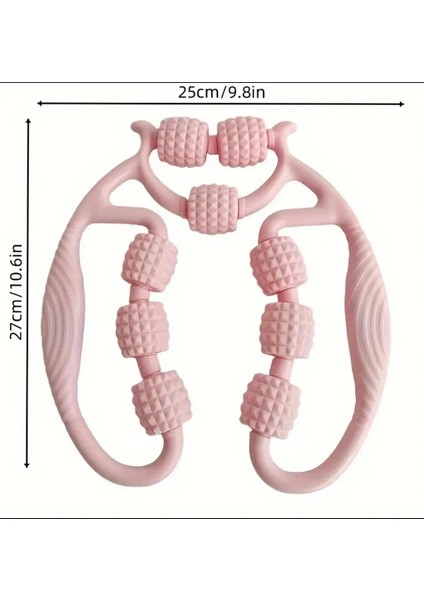 Gevşetici Kas Masaj Aleti 9 Tekerlekli Ayarlanabilir Lenf Drenaj Rulosu Bacak Kol Selülit