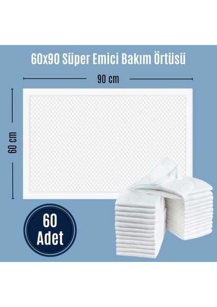 2x30 60 Adet Hasta Bakım Yatak Koruyucu Örtü (60X90 Boyutunda) modelleri