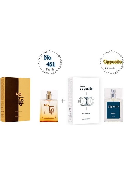 No:451 + Opposite Unisex / Erkek Parfüm Edp 50 ml Fresh / Oriental - Mnms50no451oppo