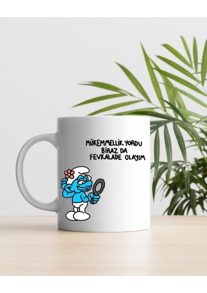 “mükemmellik Yordu, Fevkaladelik Başlasın!” Karikatür Temalı Mizahi Kupa Bardak
