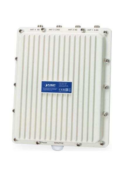 Çift Bant 802.11AX 3000MBPS Dış Mekan Kablosuz Access Point (Dual Band 802.11AX 3000MBPS Outdoor Wireless Access POINT)&LT;BR&GT; 802.3AT POE+&LT;BR&GT; IP67, -40 - 70 Derece C Arası&lt;br&gt; 4 x N-T