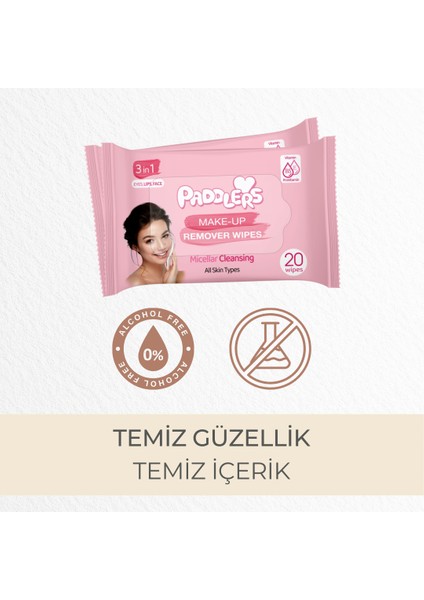3'ü 1 Arada Makyaj Temizleme Mendili 3X20 (60 Yaprak) modelleri