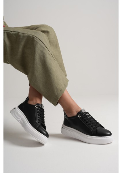 Liza Premium Kadın Şık Günlük Siyah Sneaker