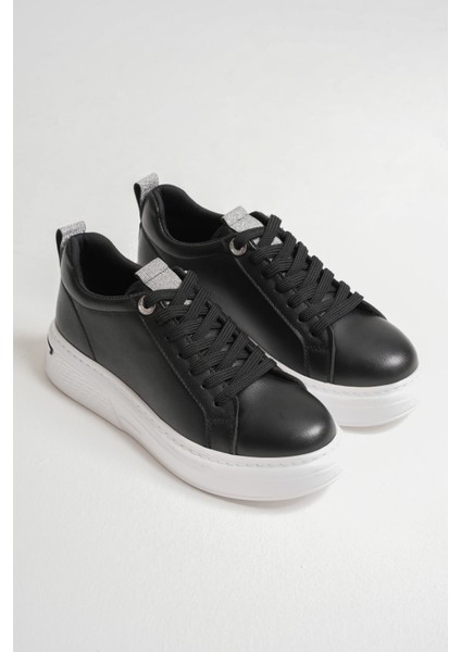 Liza Premium Kadın Şık Günlük Siyah Sneaker indirimleri