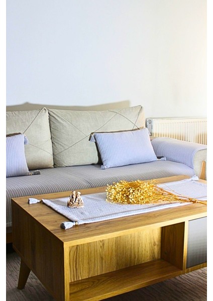 Home Pamuklu Örgü Desen Masa Runner - 35 x 90 cm fiyatları