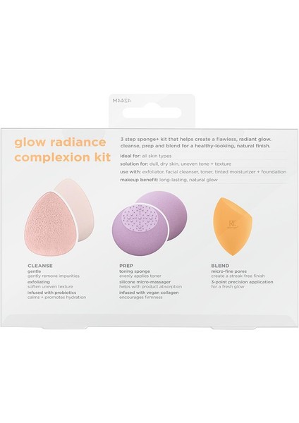 RT-4244 Glow Radiance Complexion Kit Cilt Bakım Makyaj Süngeri Seti