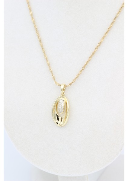 Stil Incisi/xupıng Jewelry Yaprak Model Zirkon Taşlı Büyük Kolye modelleri