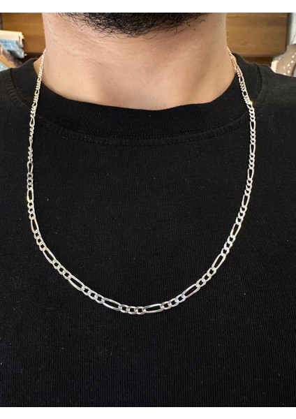 2,5 mm Figaro Zincir Erkek Gümüş Kolye