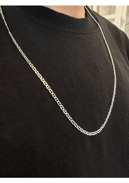 2,5 mm Barlı Zincir Erkek Gümüş Kolye modelleri