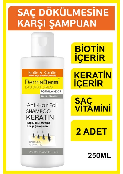 Biotin ve Keratin Etkili Vitaminli Şampuan 250 ml