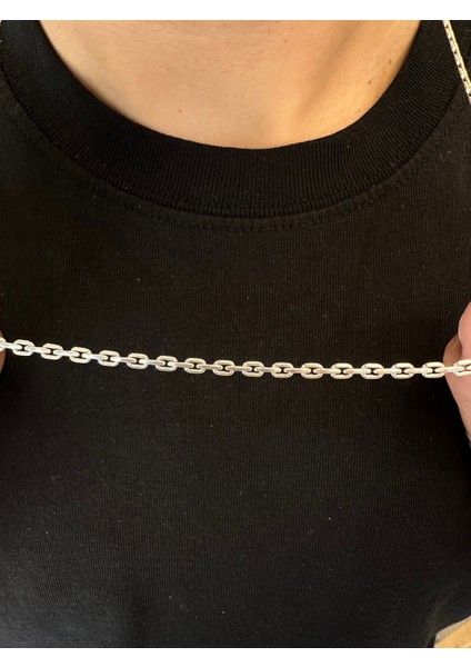 2,7 mm Ezme Klasik Zincir Erkek Gümüş Kolye fırsatları