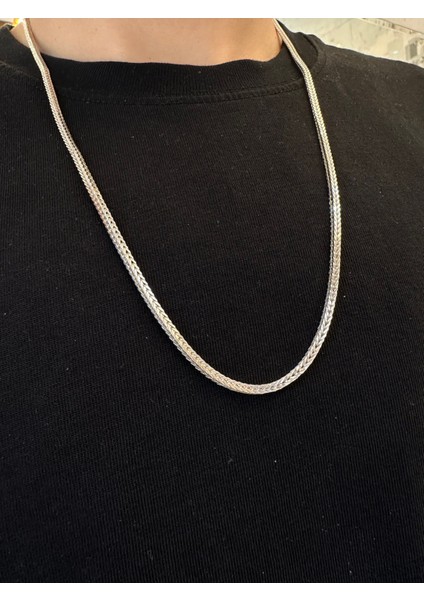 2 mm Italyan Tilki Kuyruğu Zincir Erkek Gümüş Kolye fırsatları