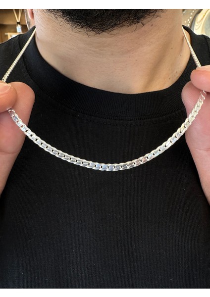 3 mm Italyan Ezme Gurmet Zincir Erkek Gümüş Kolye fırsatları