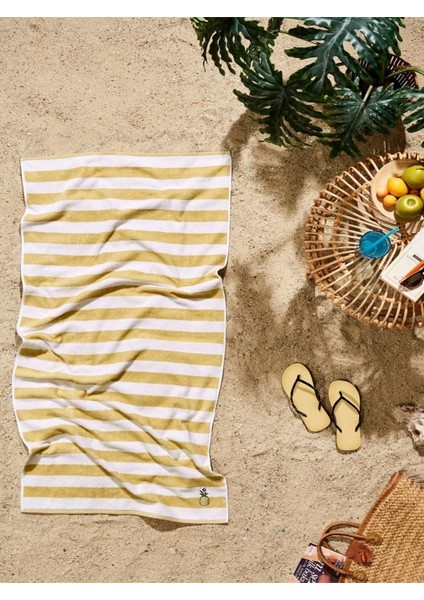 Tarzy Line Nakışlı Plaj Havlusu 70X150 cm