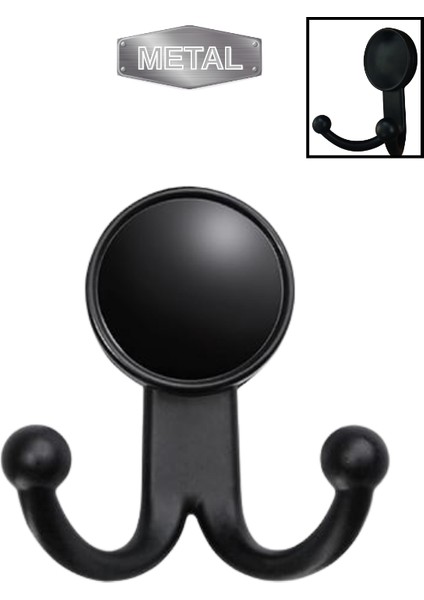 Metal Boncuk Askı Siyah Duvar Tipi – Tekli