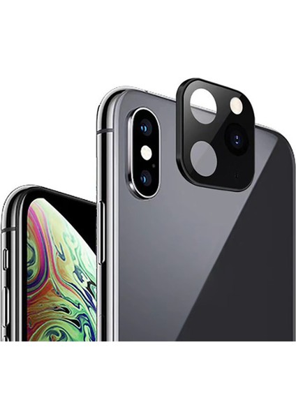 iPhone x / Xs / Xs Max Uyumlu Kamera Dönüştürücü Siyah Çerçeve – iPhone 11 Pro Görünümü + Koruyucu fiyatları