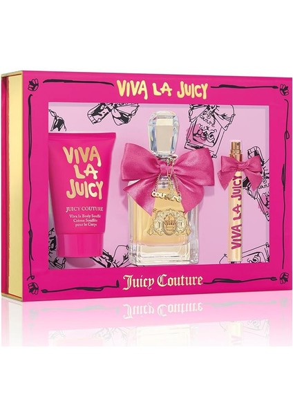 Viva La Juicy EDP Kadın Parfüm 100ML + 10ML ve Vücut Kremi 125ML 3lü Set