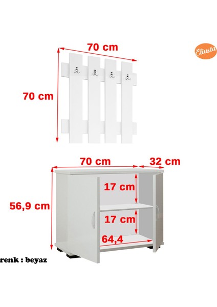 2 Kapaklı Dolaplı 4 Askılıklı Portmanto Vestiyer fiyatları