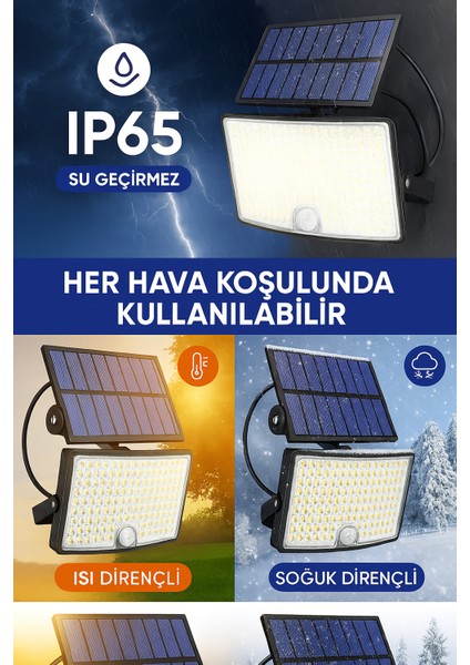 268 Led’li Solar Projektör 60W Güneş Enerjili☀️ Enerji Verimli | Kumandalı Kontrol IP65 Su Geçirmez fiyatları