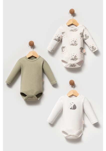 Bebek Panda Theme 3'lü Badi Set Yeşil 16011