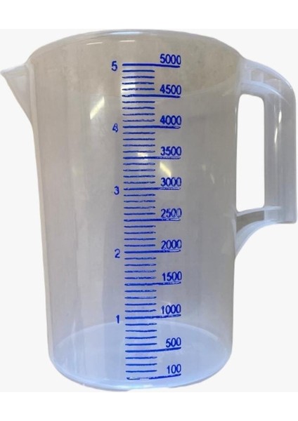 Şeffaf 5000ML Sert Plastik Maşrapa, Ölçülü ve Dayanıklı Kullanım Sağlar. fiyatları