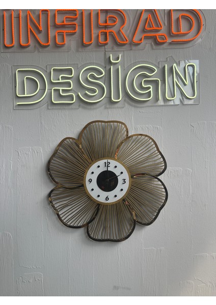 Papatya Desen Dekoratif Ahşap Tasarım Duvar Saati fırsatları