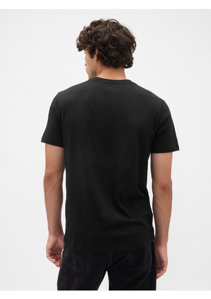 Erkek Siyah Everyday Soft Gap Logo T-Shirt fırsatları