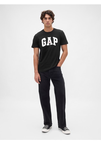 Erkek Siyah Everyday Soft Gap Logo T-Shirt indirimleri
