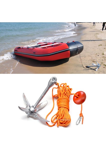 Marin Bot , Kano ve Jetski Çıpası Çantalı Set 1.5 kg Şemsiye Çapalı 6mm 20MT Ipli fiyatları