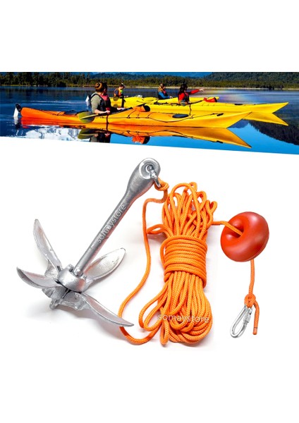 Marin Bot , Kano ve Jetski Çıpası Çantalı Set 1.5 kg Şemsiye Çapalı 6mm 20MT Ipli fırsatları