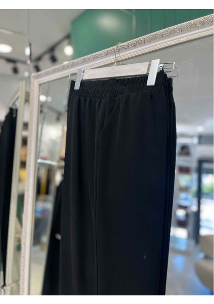 Duhas Bol Paça Krep Pantolon - Siyah - 52 fiyatları