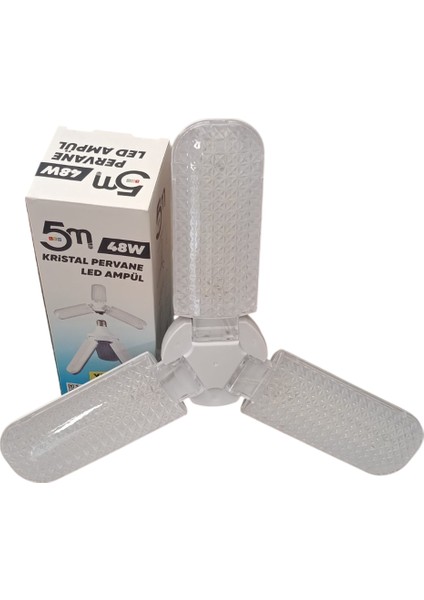 48W Kristal Pervane LED Ampül (Beyaz Işık) 6500K/4320 Lümen
