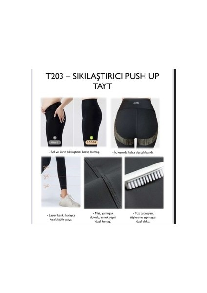 Toparlayıcı Push Up Tayt T203 fiyatları