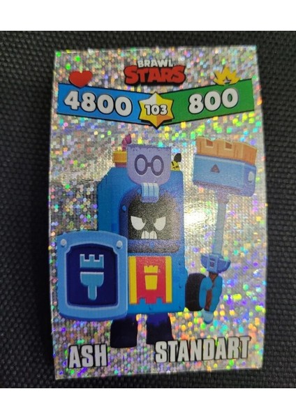 Ash Standart Kağıt Parlak Simli Kart 8X5CM Yeni Seri 1 Adet