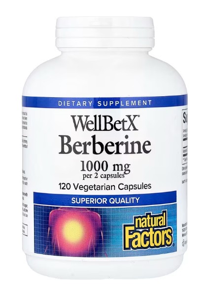 Wellbetx Berberine 500 mg 120 Vegetarian Capsules