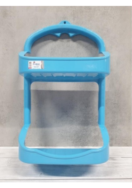 Mavi Şık ve Pratik Şampuanlık – Duvar Tipi Banyo Organizer Raf