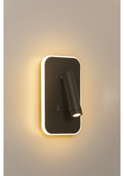 Ekim Aydınlatma Oynar Başlı, 3000 Kelvin Günışğı Ledli 12W Duvar Aplik, Yatak Başı Aplik indirimleri