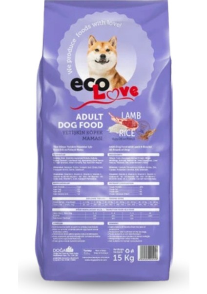 Yetişkin Kuzu Etli Pirinçli Köpek Maması 15 kg fiyatları