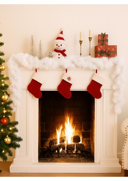 Yılbaşı Dekoru Garland 270CM Beyaz 200 Dal