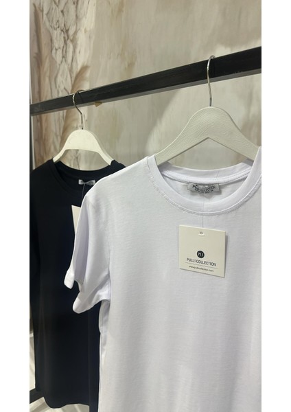 Konforlu Tam Kalıp Pembe & Ekru Basic Tişört Ikili fiyatları