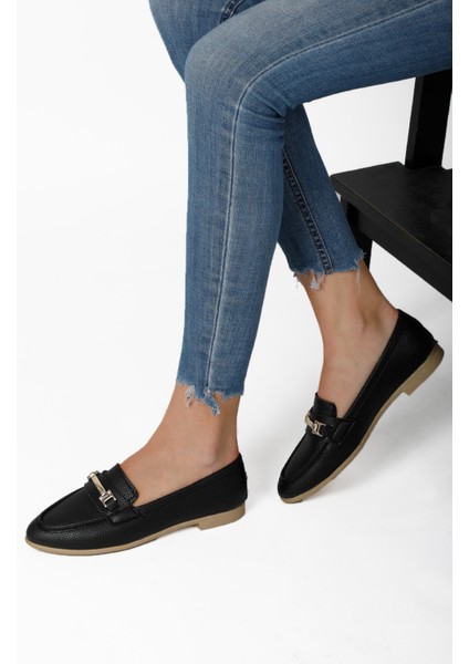 Kadın Babet Zincir Tokalı Hafif Rahat Taban Şık Günlük Ayakkabı fiyatları