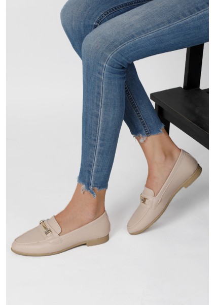 Kadın Babet Zincir Tokalı Hafif Rahat Taban Şık Günlük Ayakkabı fiyatları