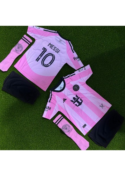 Inter Miami Çoraplı Lionel Messi Yeni Sezon Forması Şortlu Çocuk