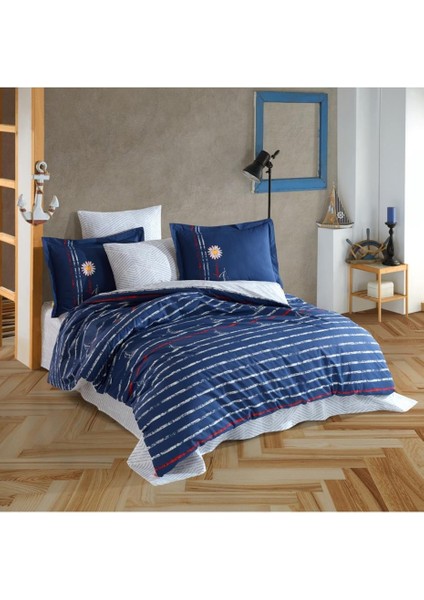Çift Kişilik Poplin Nev Olimpia Lacivert