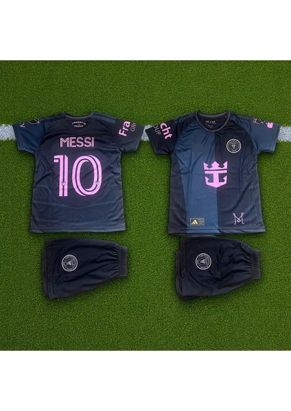 Messi Inter Miami 2023/24 Pembe Halı Saha Forma Tişört Şort Takımı